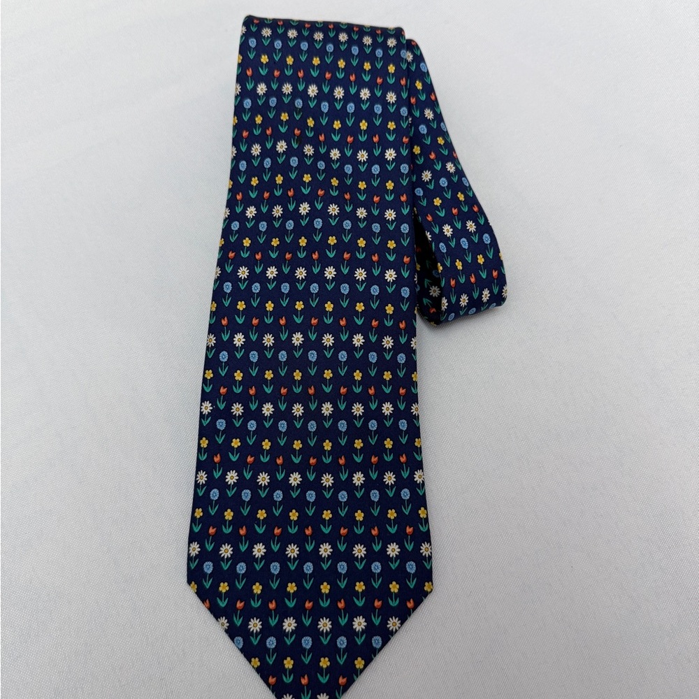 Hermes Multicolor Patterned Tie - image 10